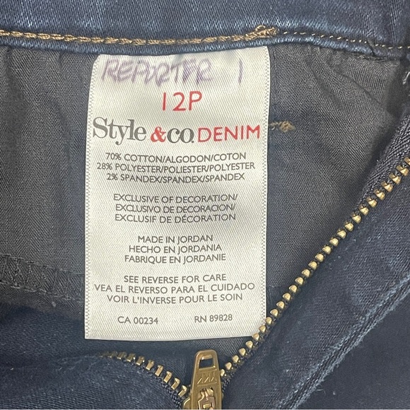 Style & co. Black Bootcut Jeans size 12P - Picture 5 of 5